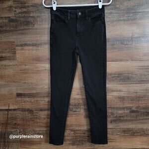 American Eagle Jeans 4 S Jegging Super Hi Rise 360 Next Level Stretch Black Wash